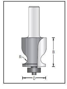 Dimar 156R8-56 Edge Forming Bit, 2 Flutes - CNC Router Store