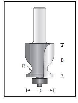 Dimar 156R8-56 Edge Forming Bit, 2 Flutes - CNC Router Store