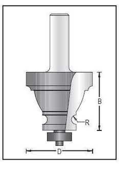 Dimar 156R8-57 Moulding Bit, 2 Flutes - CNC Router Store