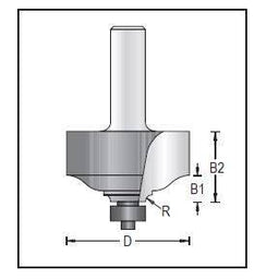 Dimar 156R8-61 Edge Forming Bits, 2 Flutes - CNC Router Store