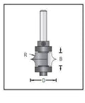 Dimar 157R4-XX Series Beading Bits, Leaf-Edge Style, 2 Flutes