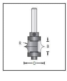 Dimar 157R4-XX Series Beading Bits, Leaf-Edge Style, 2 Flutes - CNC Router Store