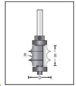 Dimar 157RD4-1 Beading Bit, Double Leaf Edge, 2 Flutes - CNC Router Store