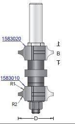 Dimar 158RR Adjustable Rounding Over Set, 3 Flutes - CNC Router Store