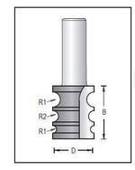 Dimar 161RX-22 Series Variable-Beading Bits, 2 Flutes - CNC Router Store