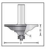 Dimar 166R8-63 Handrail Bit, 2 Flutes - CNC Router Store