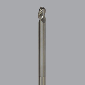 Onsrud Aluminum Finisher (AF) Series Solid Carbide CNC Router Bit end mill, 3 flute, ballnose, long length, necked